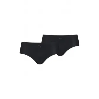 Puma, Set de chiloti hipster fara cusaturi - 2 perechi, Negru, L