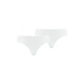 Puma, Set de chiloti tanga fara cusaturi - 2 perechi, Alb, L