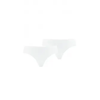 Puma, Set de chiloti tanga fara cusaturi - 2 perechi, Alb, M