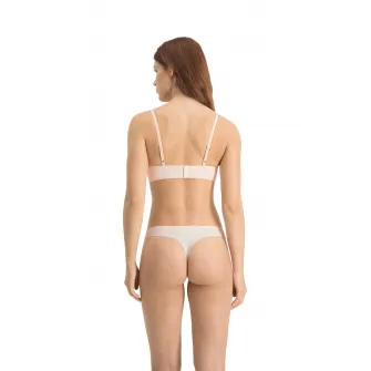 Puma, Set de chiloti tanga fara cusaturi - 2 perechi, Alb optic, XL