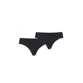 Puma, Set de chiloti tanga fara cusaturi - 2 perechi, Negru, L
