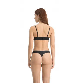 Puma, Set de chiloti tanga fara cusaturi - 2 perechi, Negru, L