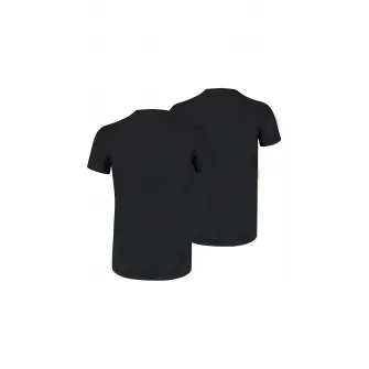 Puma, Set de tricouri de casa, din bumbac, cu decolteu in V - 2 piese, Negru, L