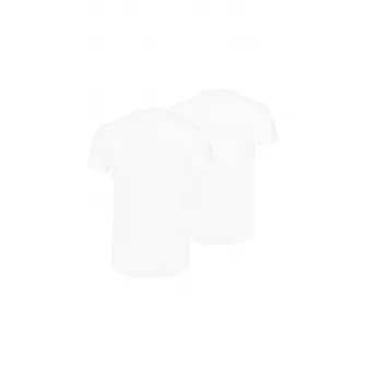 Puma, Set de tricouri de casa, din bumbac, cu decolteu in V - 2 piese, Alb, S
