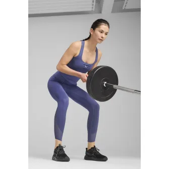 Puma, Top crop cu decupaj pe partea din spate, pentru fitness, Violet deschis, L
