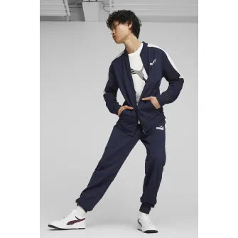 Puma, Trening cu detalii logo si fermoar, Alb, Bleumarin, M