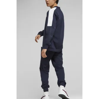Puma, Trening cu detalii logo si fermoar, Alb, Bleumarin, M