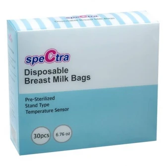 Pungi depozitare lapte matern Spectra cu fermoar, 30 buc