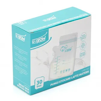Pungi stocare lapte matern U-grow, 30 buc