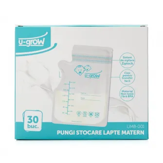 Pungi stocare lapte matern U-grow, 30 buc