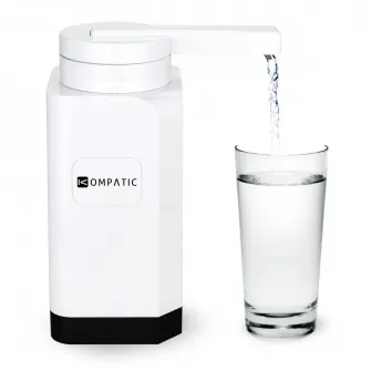 Purificator apa Kompatic PDF1, Filtru inclus de 6000 litri sau 6 luni, Mediu Filtrant NOK Japonia, Carbon activ, Instalare rapida pe robinet, PP, Membrana Inox, Standard NFS42