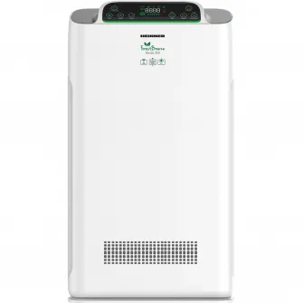 Purificator de aer Heinner HPA-318WIFI, CADR 318m³/h, 38 m², Control tactil cu display, Control WIFI, telecomanda, filtru HEPA H11, Generator ioni negativi, Senzor PM 2.5, Verde/Galben/Rosu