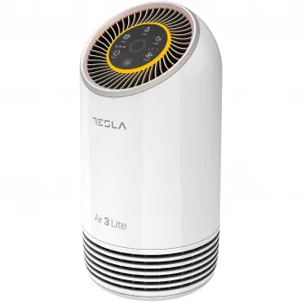 Purificator Tesla Air3 LITE, CADR 110 m3/h, Indicator filtru, Sleep Mode, Timer, Filtru HEPA+Carbon Activ, Alb