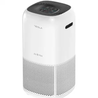 Purificator Tesla Air6 MAX, CADR 400 m3/h, Wi-Fi, Senzor calitate aer, Sleep Mode, Timer, Filtru HEPA+Carbon Activ+Catalyst, Lumina UV-C, Alb
