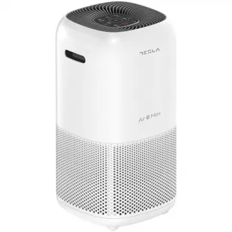 Purificator Tesla Air6 MAX, CADR 400 m3/h, Wi-Fi, Senzor calitate aer, Sleep Mode, Timer, Filtru HEPA+Carbon Activ+Catalyst, Lumina UV-C, Alb