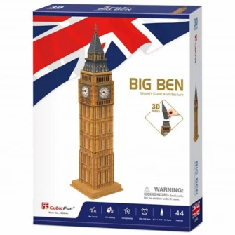 Пазл 3D Cubic Fun - Биг Бен, 44 детали