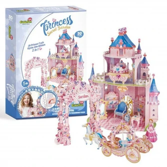 Puzzle 3D Cubic Fun - Gradina secreta a printesei, 92 piese