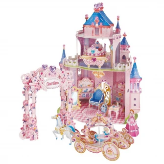 Puzzle 3D Cubic Fun - Gradina secreta a printesei, 92 piese