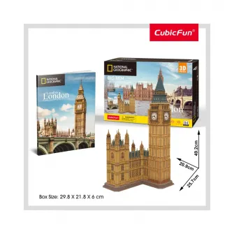 Puzzle 3D Cubic Fun - National Geographic, Big Ben, 117 piese