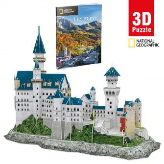 Puzzle 3D Cubic Fun - National Geographic, Castelul Neuschwanstein, 121 piese
