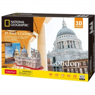 Puzzle 3D Cubic Fun - National Geographic, Catedrala St. Paul, 107 piese