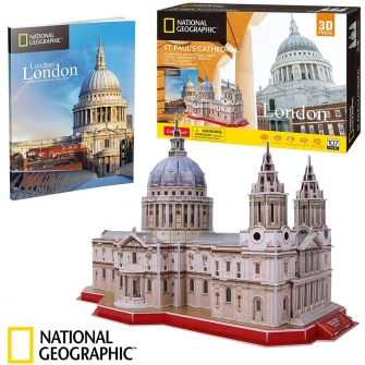 Puzzle 3D Cubic Fun - National Geographic, Catedrala St. Paul, 107 piese