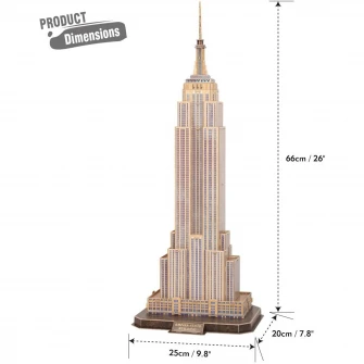 Puzzle 3D Cubic Fun - National Geographic, Empire State Building, 66 piese