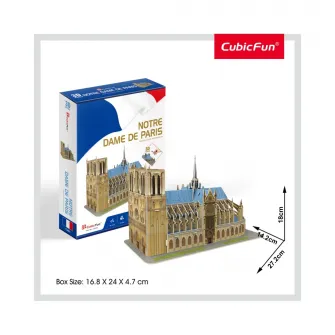 Puzzle 3D Cubic Fun - Notre Dame, 53 piese