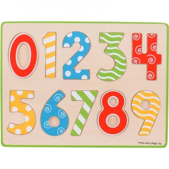 Деревянный пазл BigJigs - 123, 10 деталей