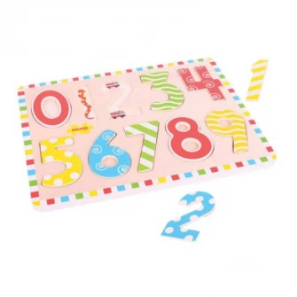 Деревянный пазл BigJigs - 123, 10 деталей
