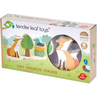 Puzzle din lemn Tender Leaf Toys - Vulpea in padure, 9 piese