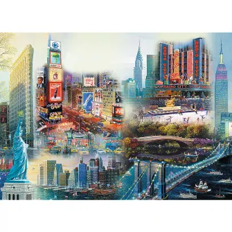 Puzzle din lemn Trefl - New York, 1000 piese