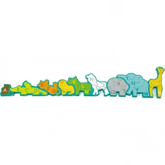 Puzzle Hape 2 in 1 - Alfabet si animale, 26 piese