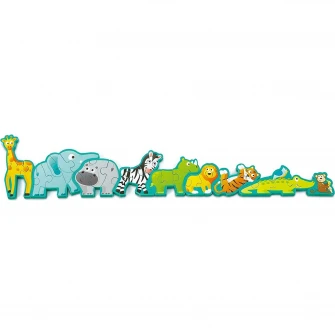 Puzzle Hape 2 in 1 - Alfabet si animale, 26 piese