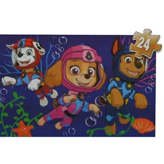 Puzzle lemn Paw Patrol 4 in 1, 12/16/20/24 piese