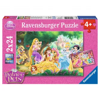 Puzzle Ravensburger - Disney Palace pets, 2 in 1, 2x24 piese