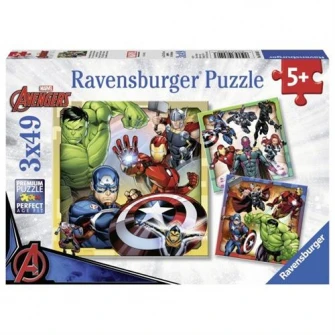 Пазл Равенсбургер - Marvel Avengers, 3 в 1, 3x49 частей