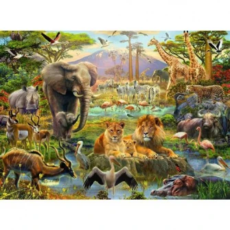 Пазл Ravensburger XXL - Животные саванны, 200 деталей