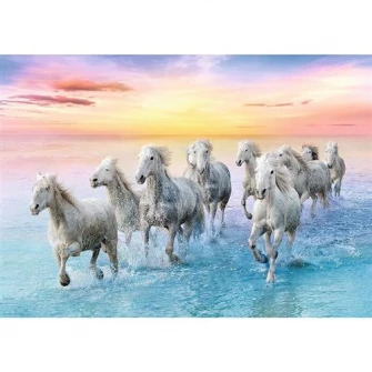 Puzzle Trefl, Cai Albi Galopand, 500 piese