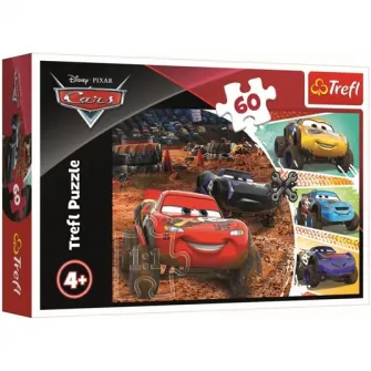 Пазл Trefl, Disney Cars, Молния Маккуин с друзьями, 60 деталей