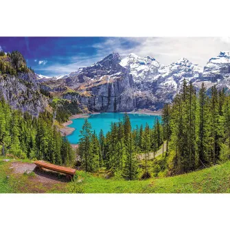 Puzzle Trefl - Lacul Oeschinen, 1500 piese