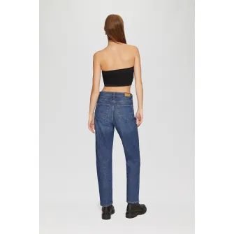 Q/S by s.Oliver, Blugi slim fit cu talie medie, Albastru inchis, W27-L32