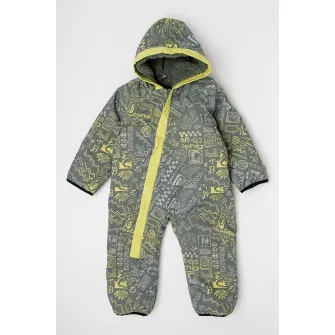 QUIKSILVER, Costum de iarna cu model si gluga, Kaki, 78 CM