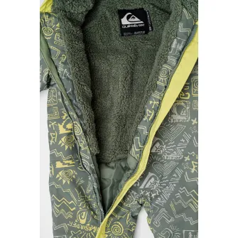 QUIKSILVER, Costum de iarna cu model si gluga, Kaki, 78 CM