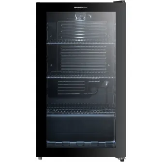 Racitor de bauturi Heinner HBC-M93BKE, 93L, clasa E, lumina led, 3 rafturi din sticla, control mecanic cu termostat ajustabil, negru