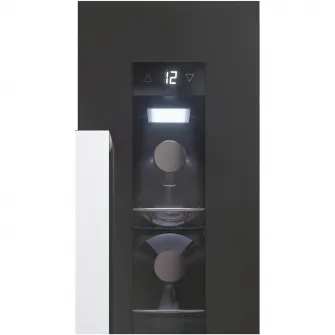 Racitor de vin Candy CCVB 15/1, 6 rafturi, 7 sticle , Ventilator, Iluminare Led, Clasa G, Negru
