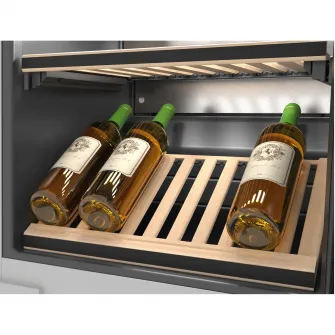 Racitor de vinuri incorporabil Miele KWT 6422 iG-1, 33 sticle, 104 l, Clasa G, 2 zone de temperatura, Iluminare LED, Negru
