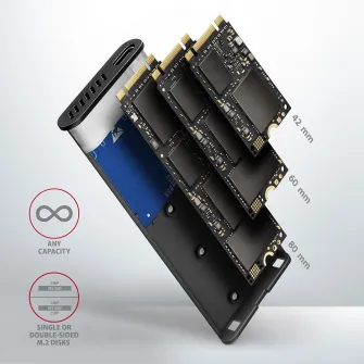 Rack extern Axagon EEM2-SG2 Rack Extern - M.2 NVMe la USB Type-A 3.2 gen1