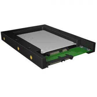 Rack intern Icy Box pentru HDD/ SSD 2.5 inch convertibil la 3.5 inch, SATA III, Negru