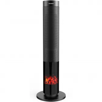 Radiator ceramic Heinner HCH-LD2000BK, 2000 W, Display LED, Control Touch, Telecomanda, Functie ECO, Oprire automata, Functie oscilare, Negru